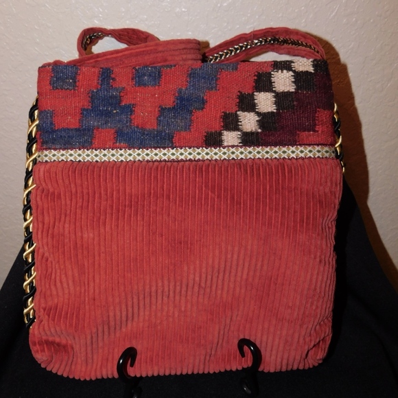 Two Nomads Multi-Color Mixed Fabric Shoulder Bag - Picture 6 of 8