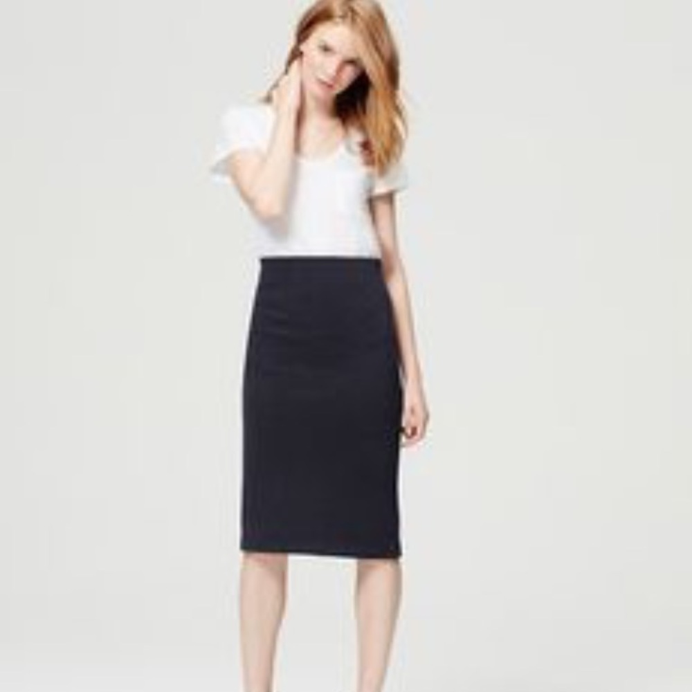Ann Taylor LOFT long pencil skirt cotton fabric