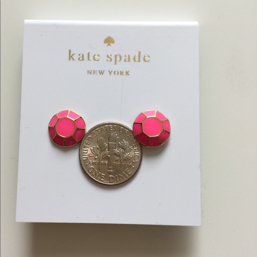 Kate Spade Pink Stud Earrings NWT ๐HPX3 - Picture 2 of 4