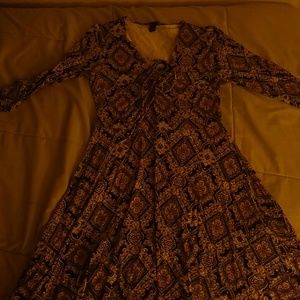 Short, cross lace dress