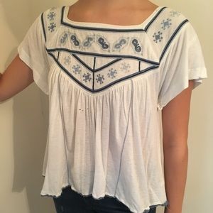 Free People Embrodiered Blouse