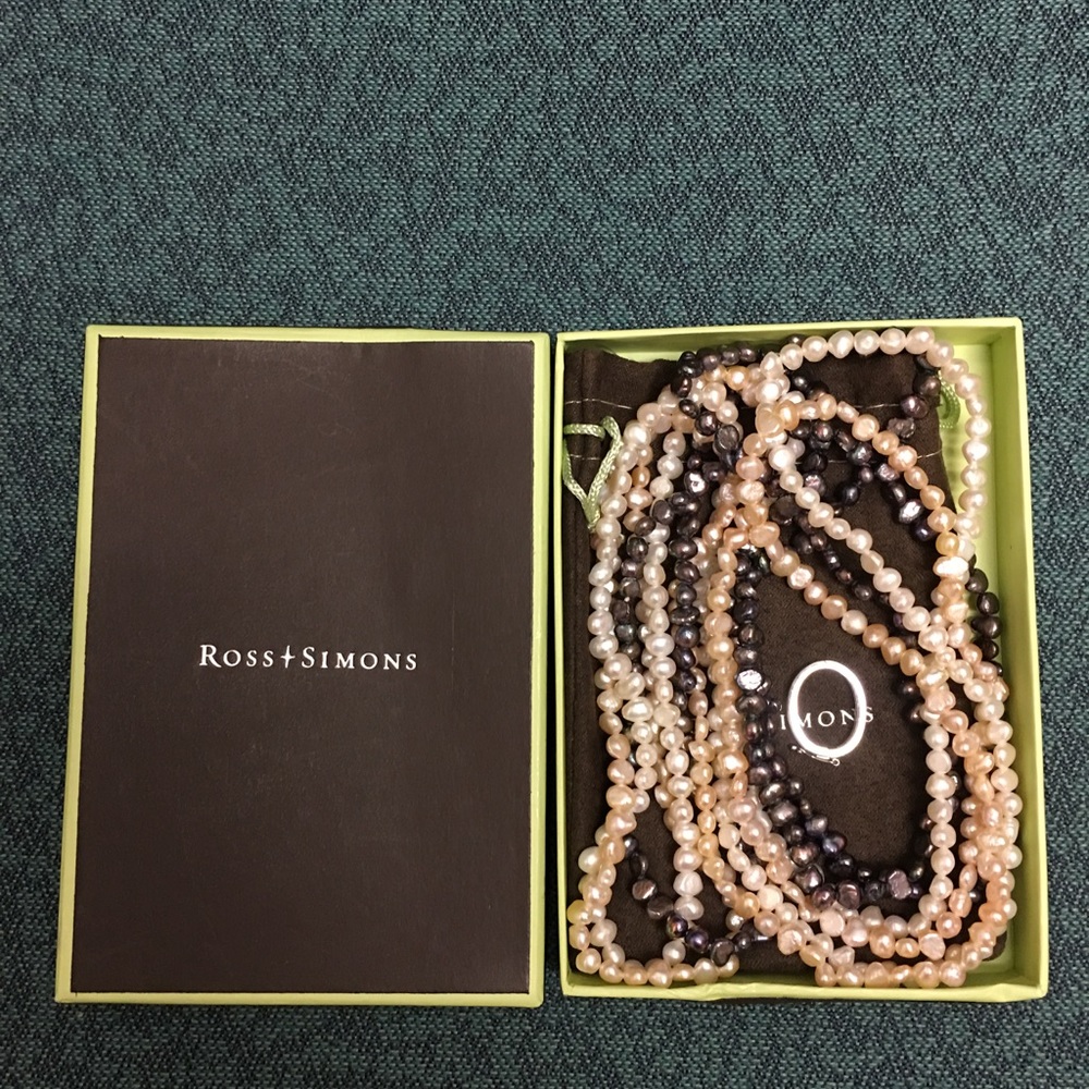 Ross Simons pink, gray, white pearls