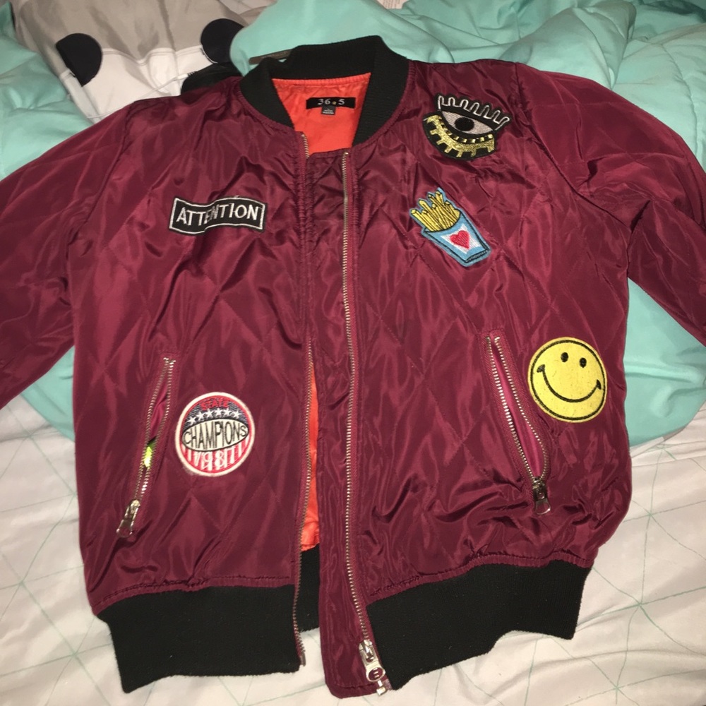 Jacket with emojis printed