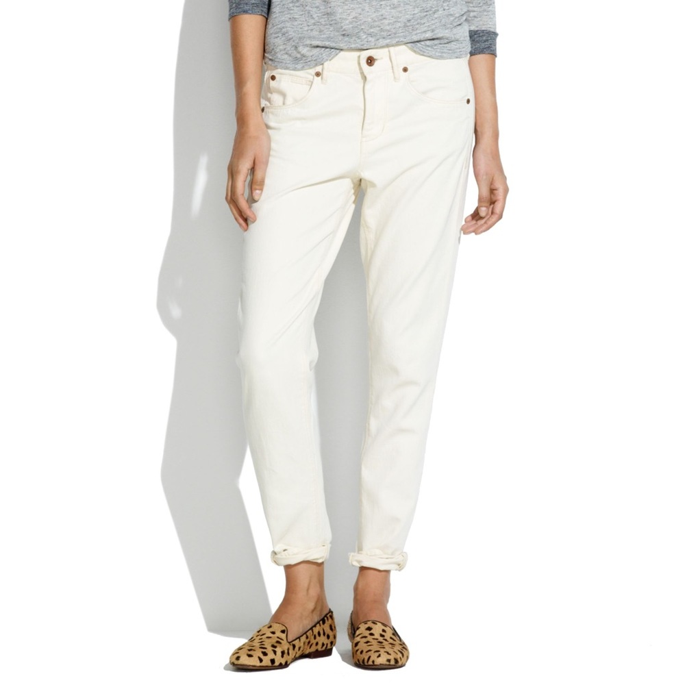 Madewell white boy jean
