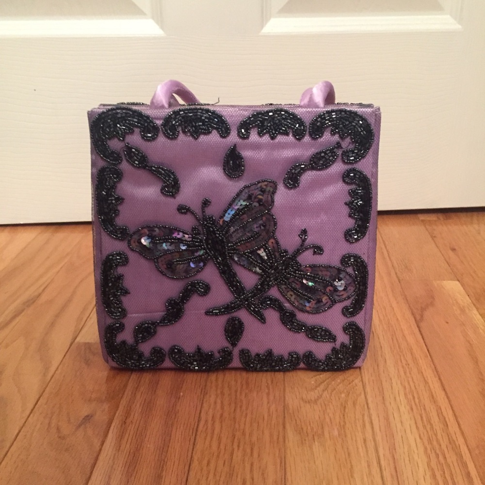 Vintage beaded box handbag