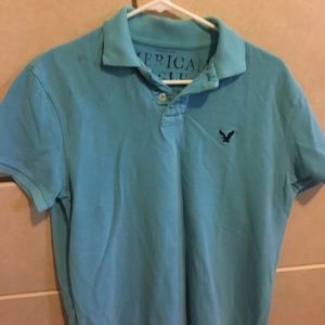 Sky Blue American Eagle Polo