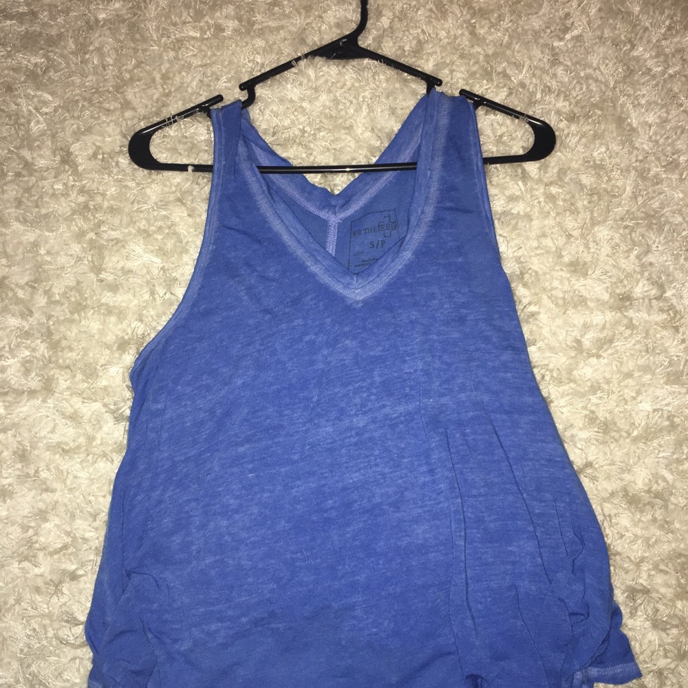Free People Blue Tank Top