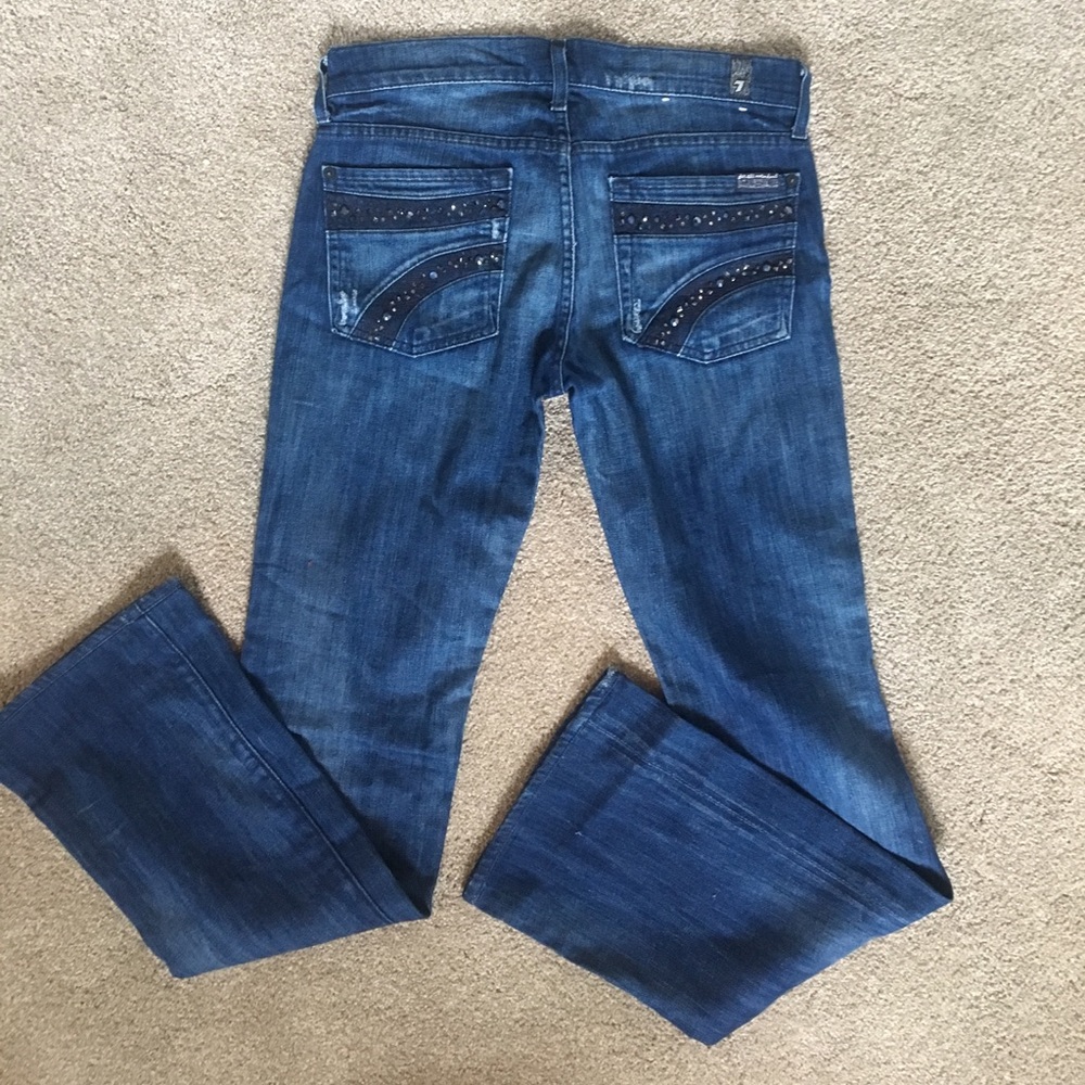 7 for All Mankind Bootcut Distressed Jeans