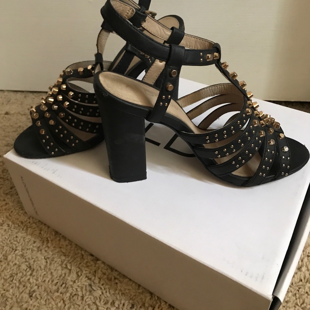 black & gold heels