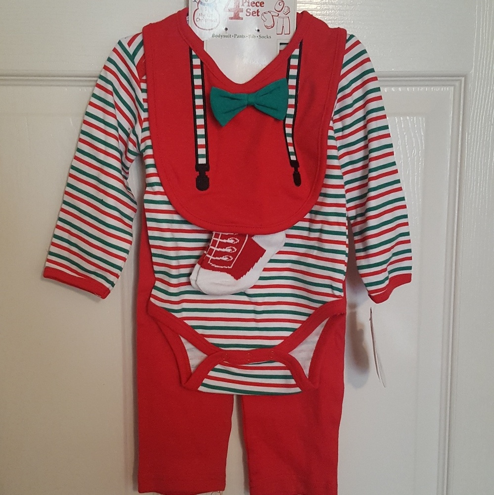 4 piece infant Christmas set
