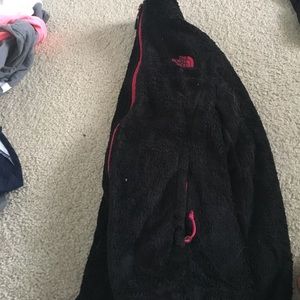 Fuzzy north face jacket