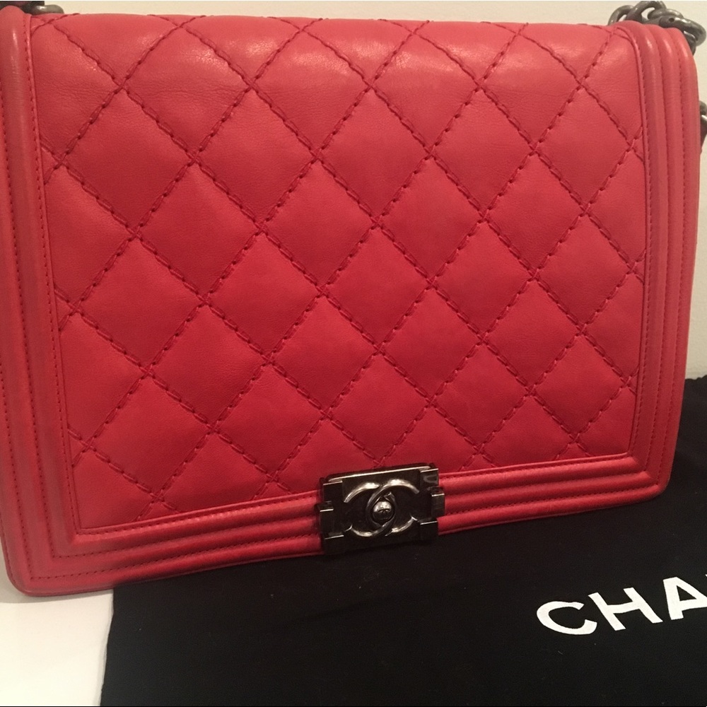 Chanel Red Large Boy Bag MSRP $5200