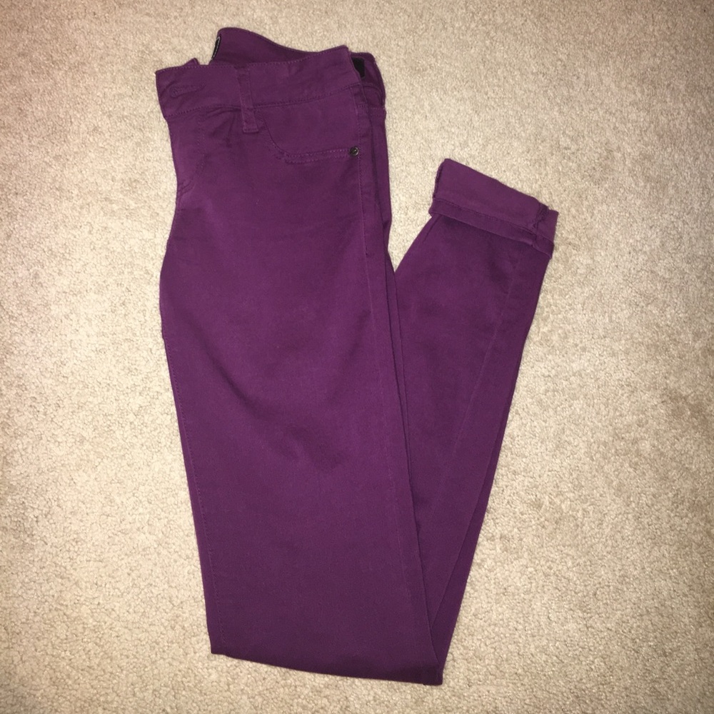 NWOT Purple Celebrity pink skinny jeans 0/24