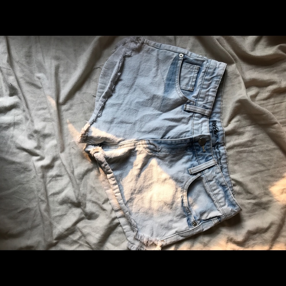 Light wash shorts