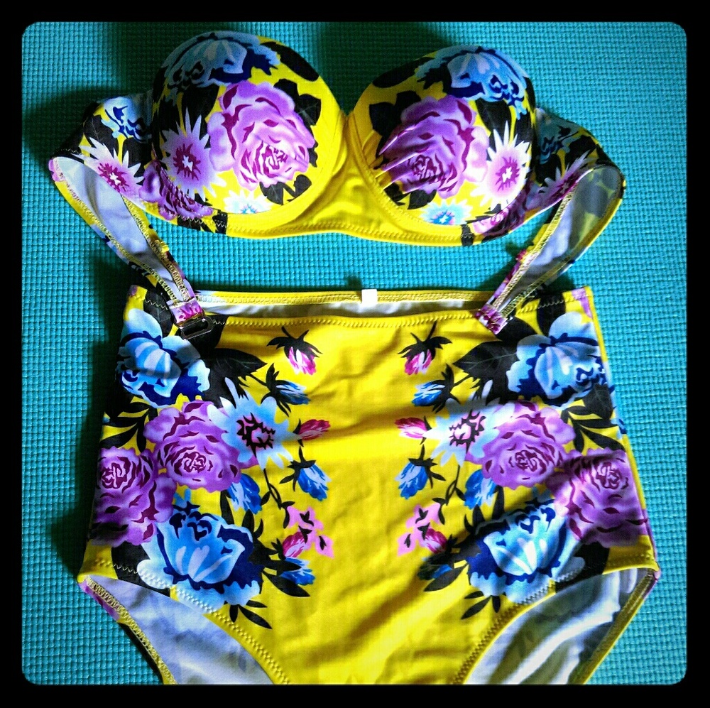 Yellow High Waisted Bikini