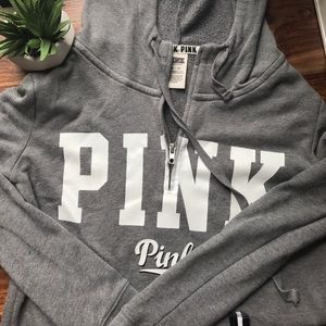 PINK half zip hoodie