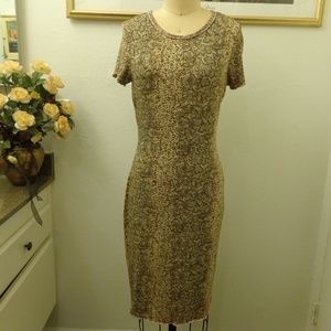 A.B.S by Allen Schwartz Snake Skin Tee Shirt Dress