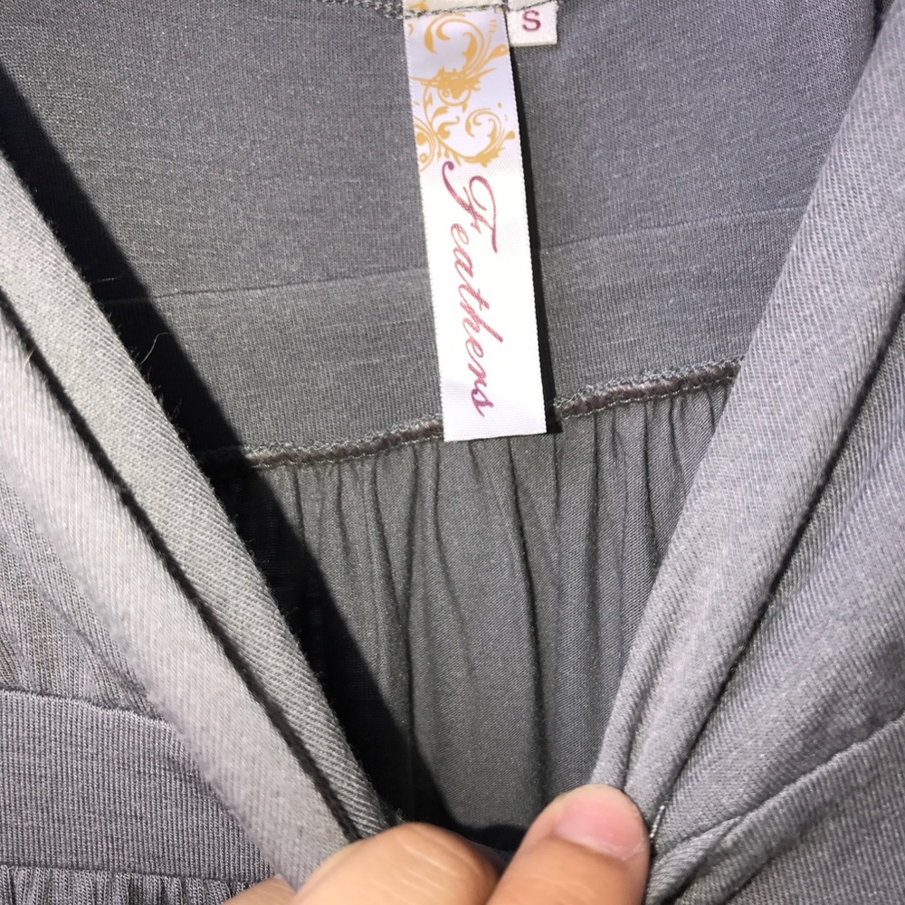 Gray long maxi dress