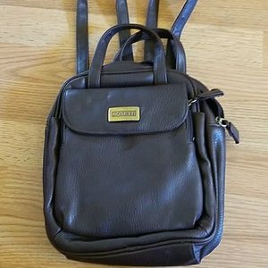 Brown backpack style purse