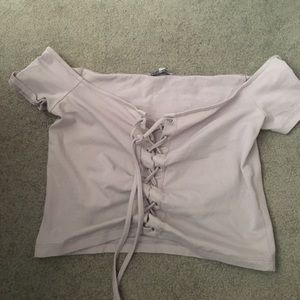 Off the shoulder crop top!