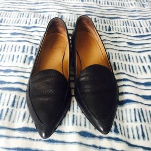 Everlane The Modern Point Black Leather Loafers