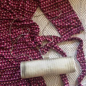 MIMCO metallic clutch purse snap closure chain