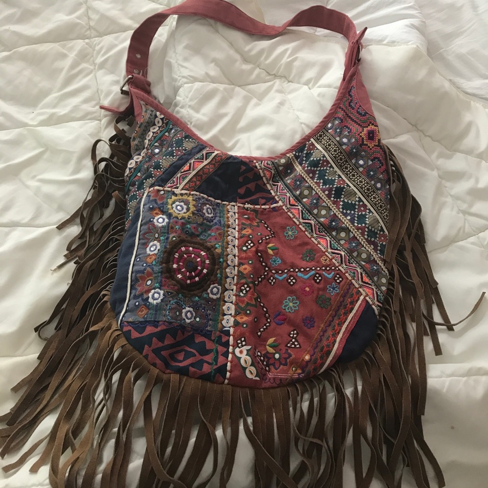 Urban outfitters boho fringe bag