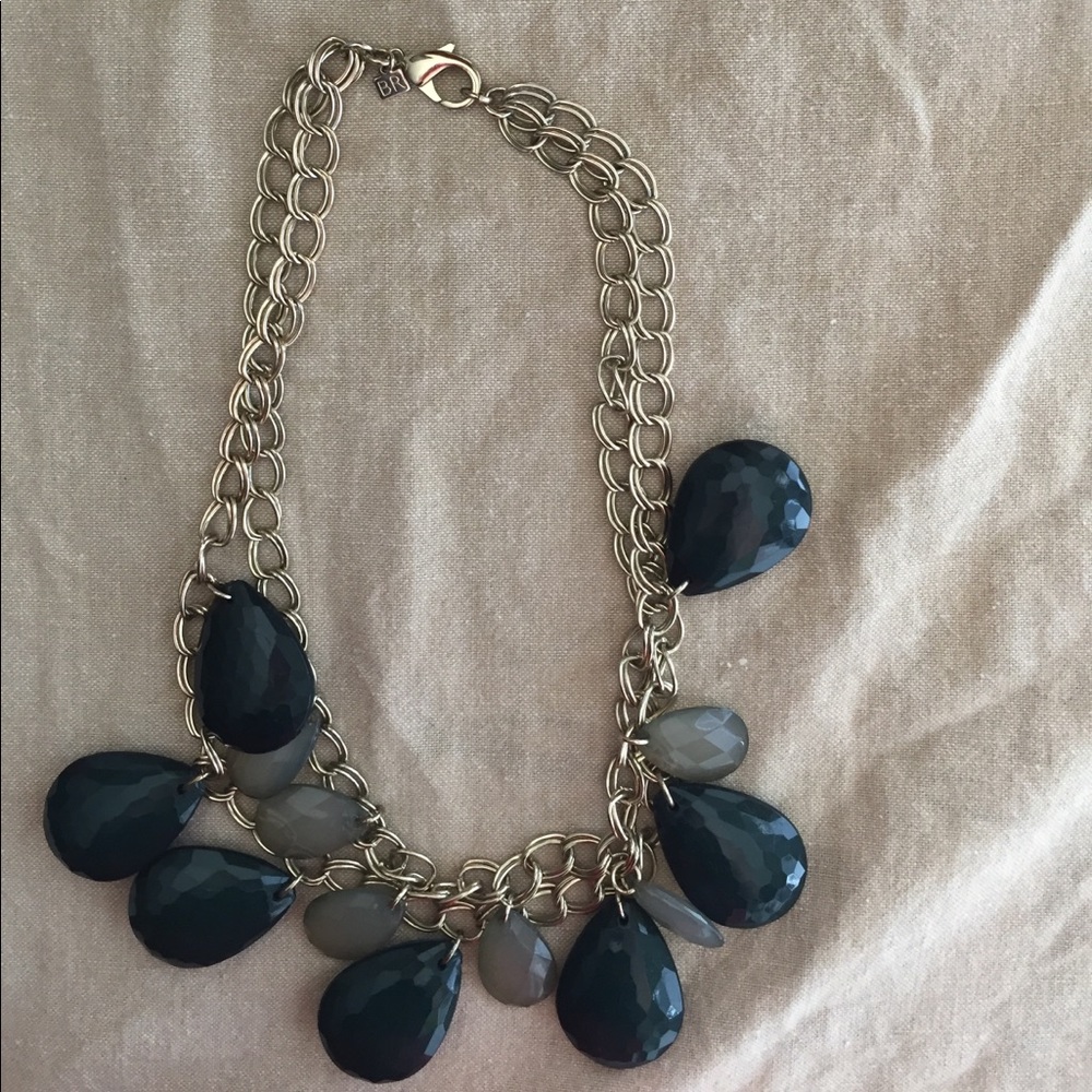 Green and Gold Banana Republic statement necklace