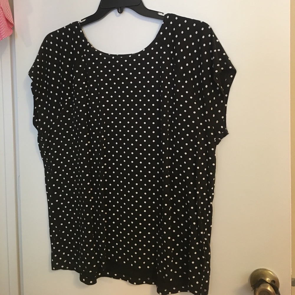 Ralph Lauren Black and White Polka Dot T