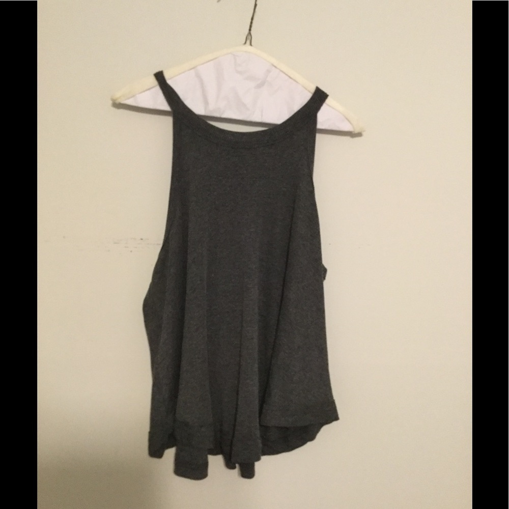 Grey loose tank top