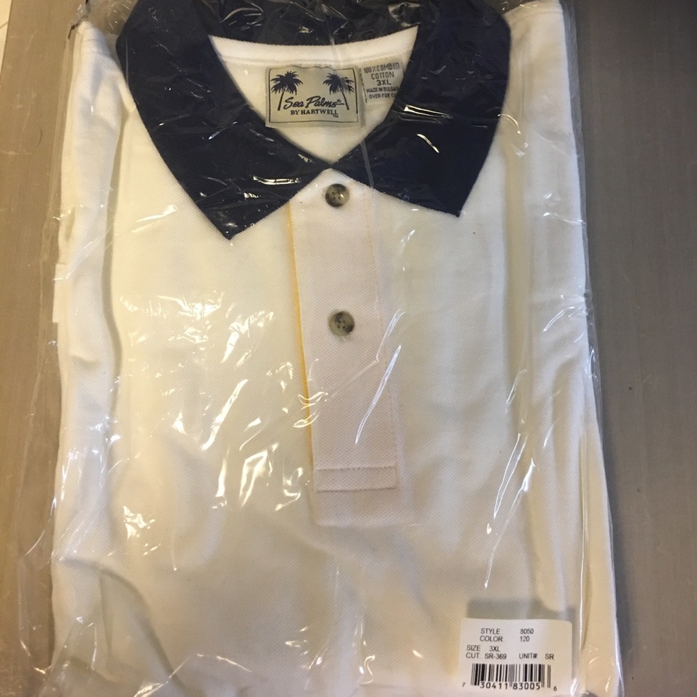 Men's 3x polo shirt / white /short sleeve