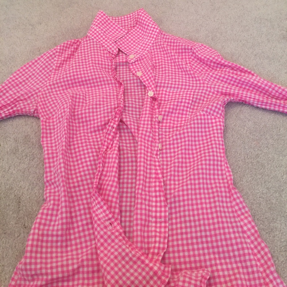 Jcrew women's button up gingham shirt
