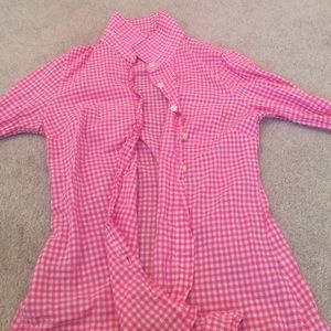 Jcrew women's button up gingham shirt