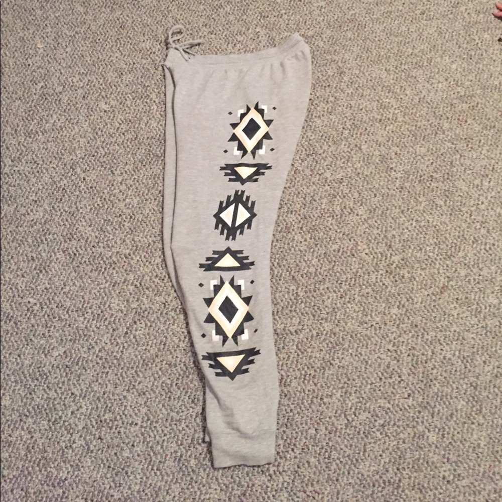 Aztec patterned joggers