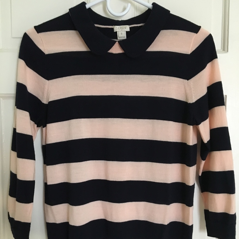 J Crew Women's Peter Pan Collar Wool Sweater