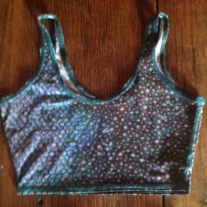 Teeki mermaid print top (XS/S) like new