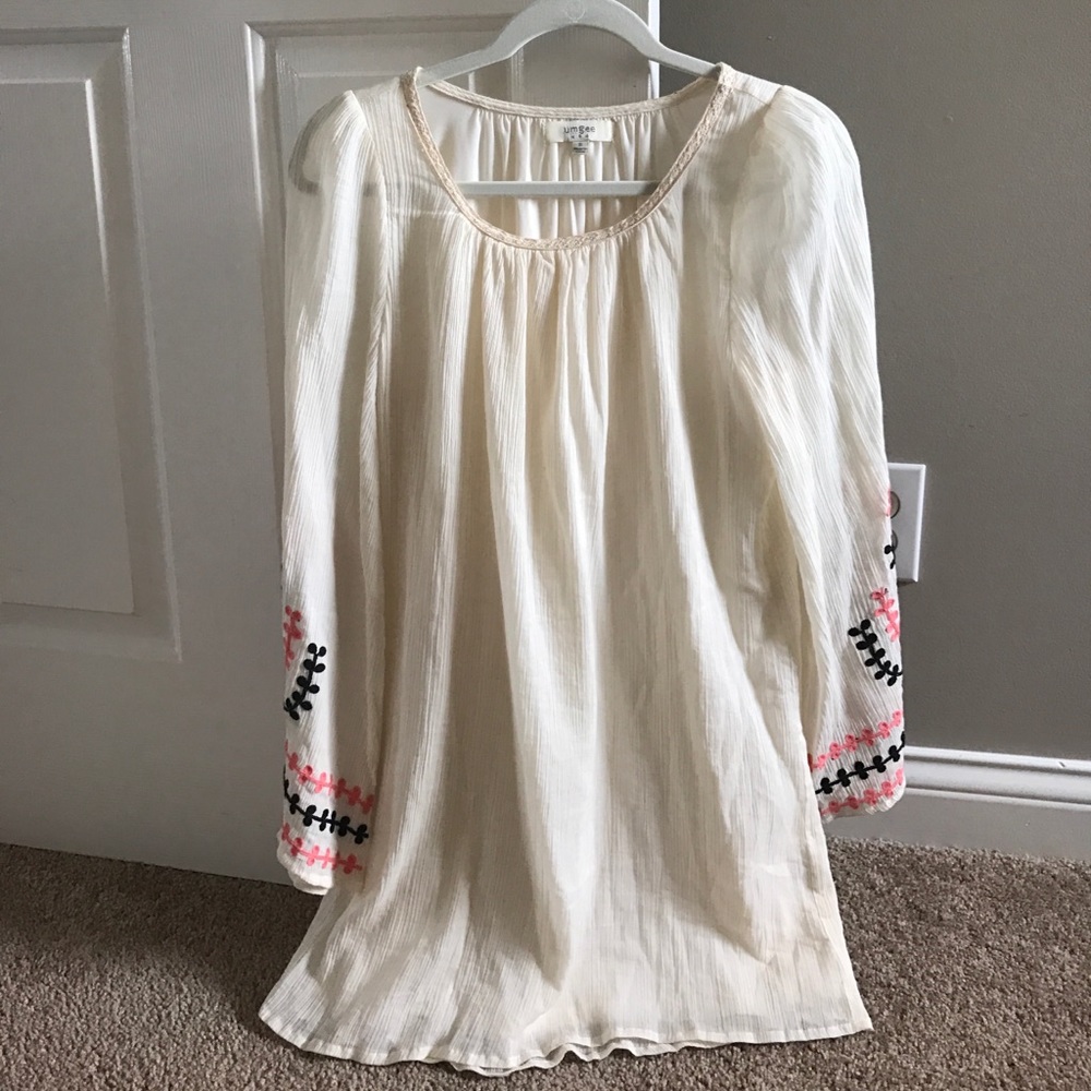 Umgee Cream Gauze Dress