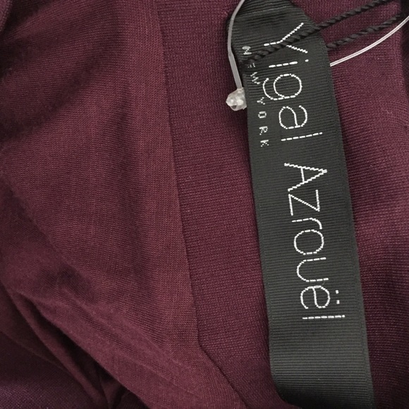 NWT! Yigal Azrouel Burgundy Ruched Skirt - Picture 5 of 5