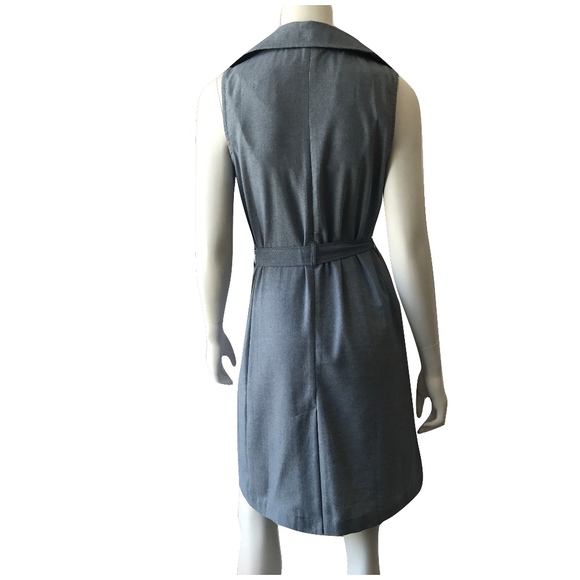 Denim Sleeveless Trench Coat - Picture 5 of 8