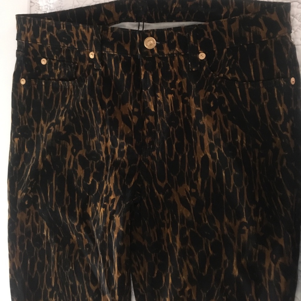 NWOT 7 for all Mankind size 32 Leopard Gwenevere