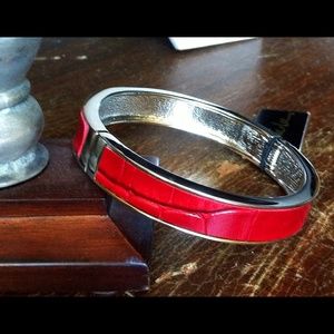 Brand New Red Alligator Print Bracelet