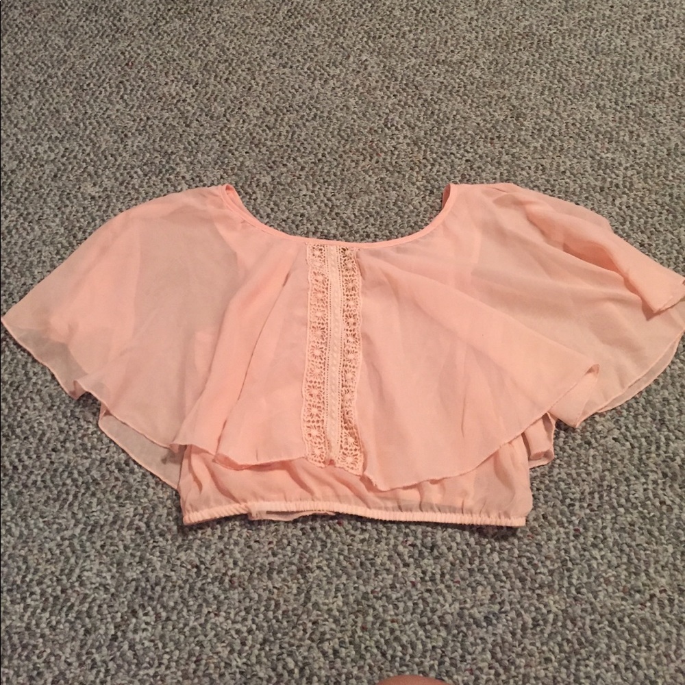 Cute pink flowy top
