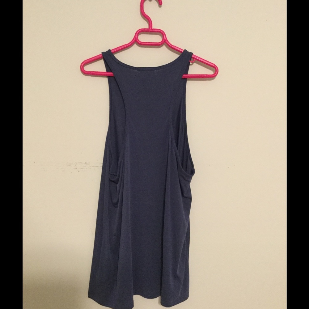 Blue Razor Back Tank Top - Picture 2 of 2