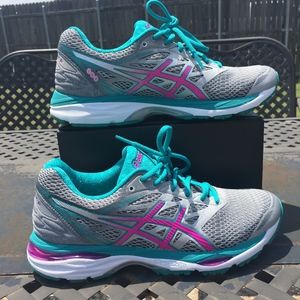Asics Gel Cumulus Women's Size 8 Silver Pink Lapis