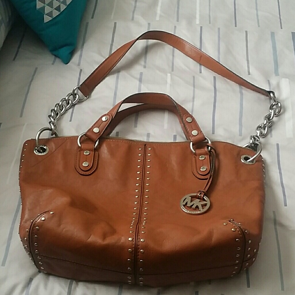 Michael kors rare tan leather tote