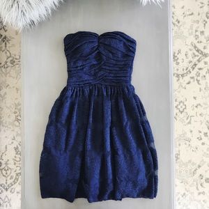 Blue Lace Tube Dress