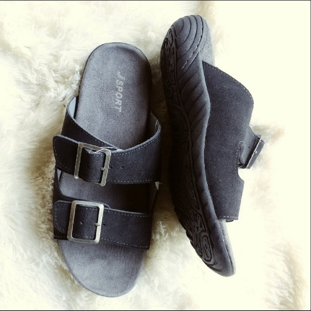 Suede Slide Sandal