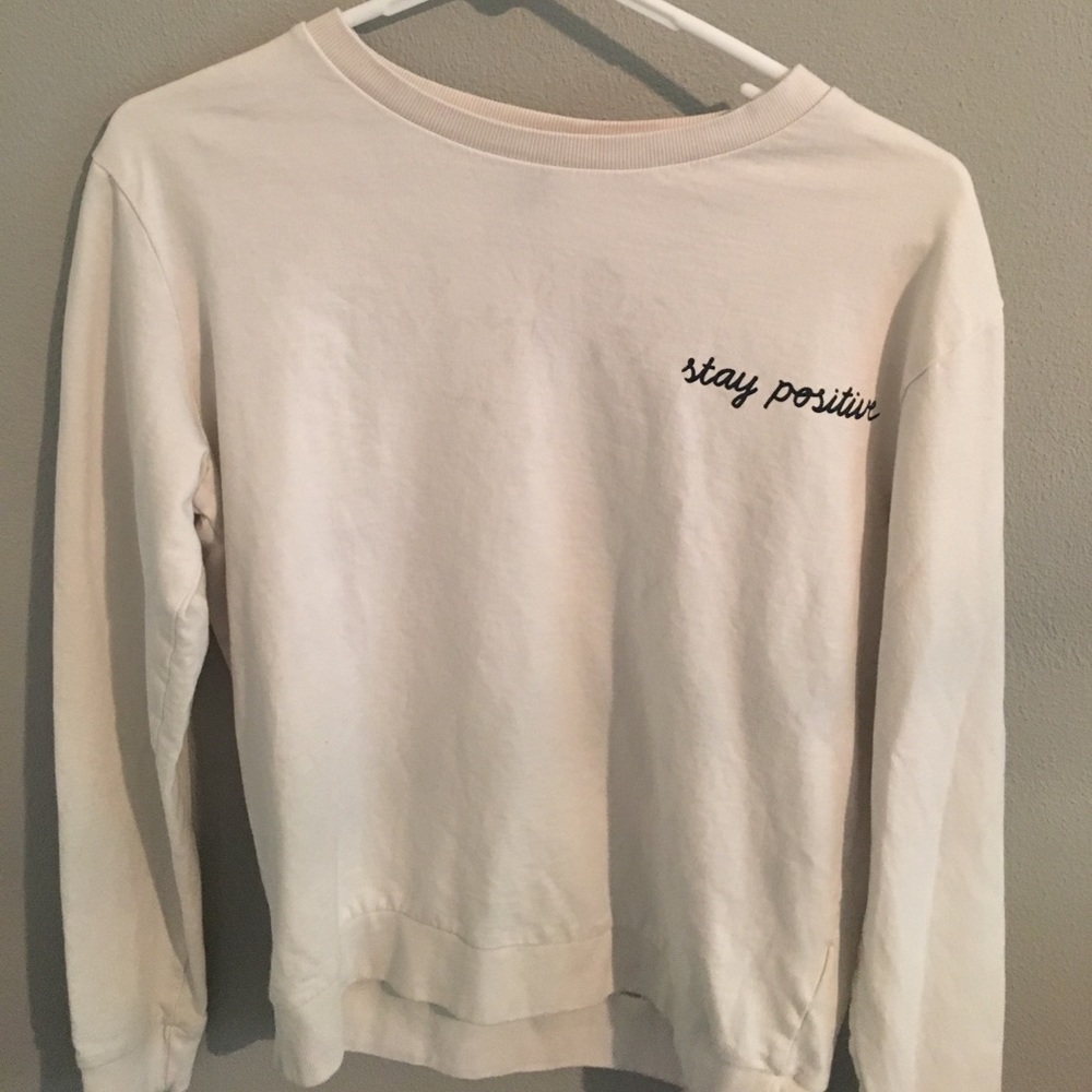"Stay Positive" Hoodless Sweater H&M