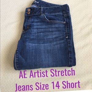 American Eagle Artist Stretch Jeans Size 14 Short