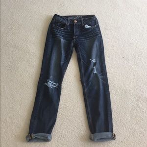 American Eagle ripped girlfriend jeans